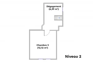 Plan niveau 2 maison Orschwiller (Alsace)