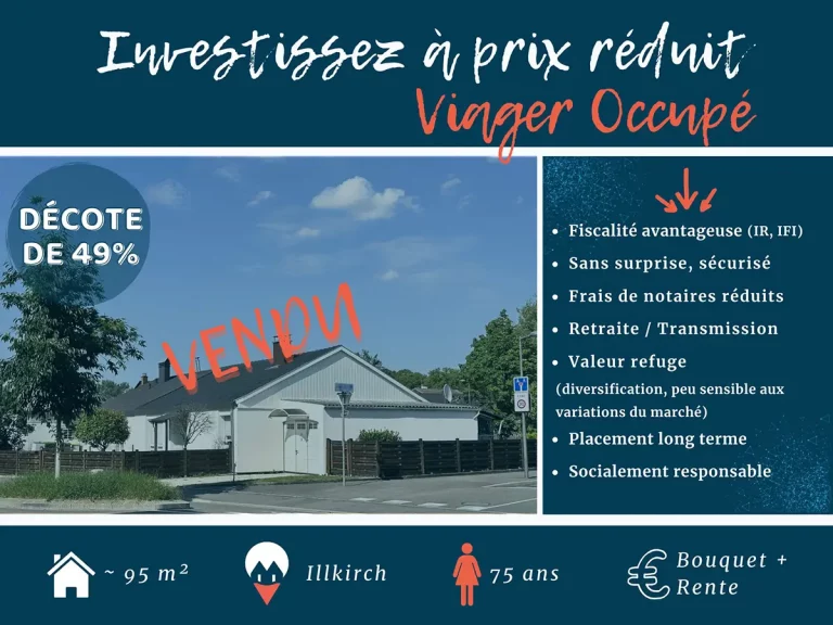 Maison à Illkirch en Viager Occupé (proximité de Strasbourg, Alsace)