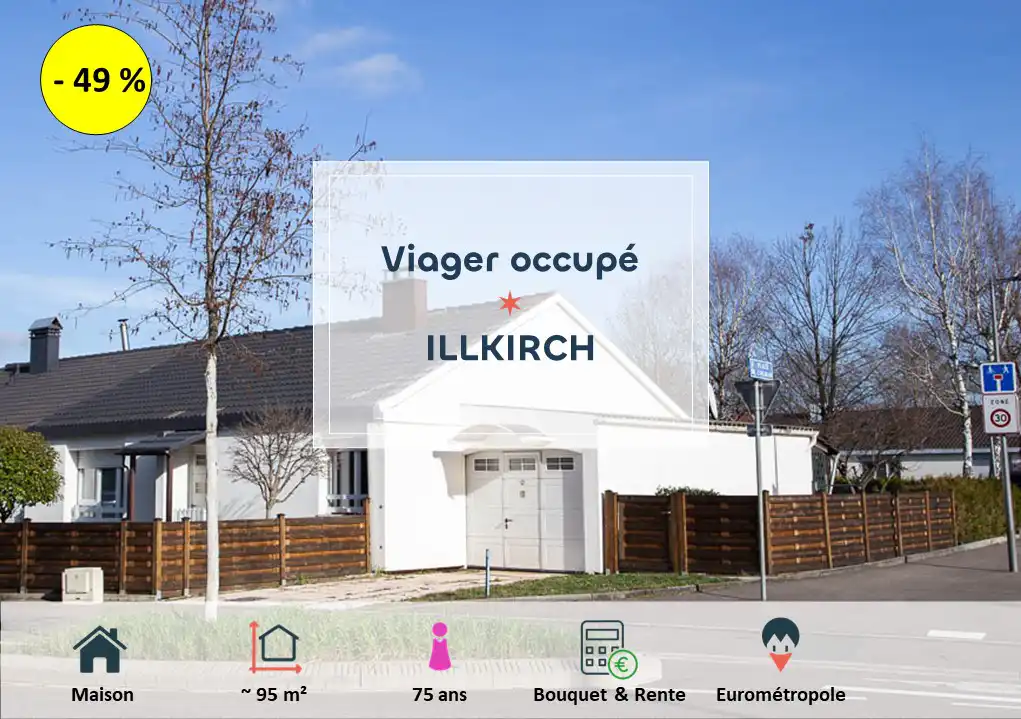 Maison en viager occupé à Illkirch (Eurométropole de strasbourg)