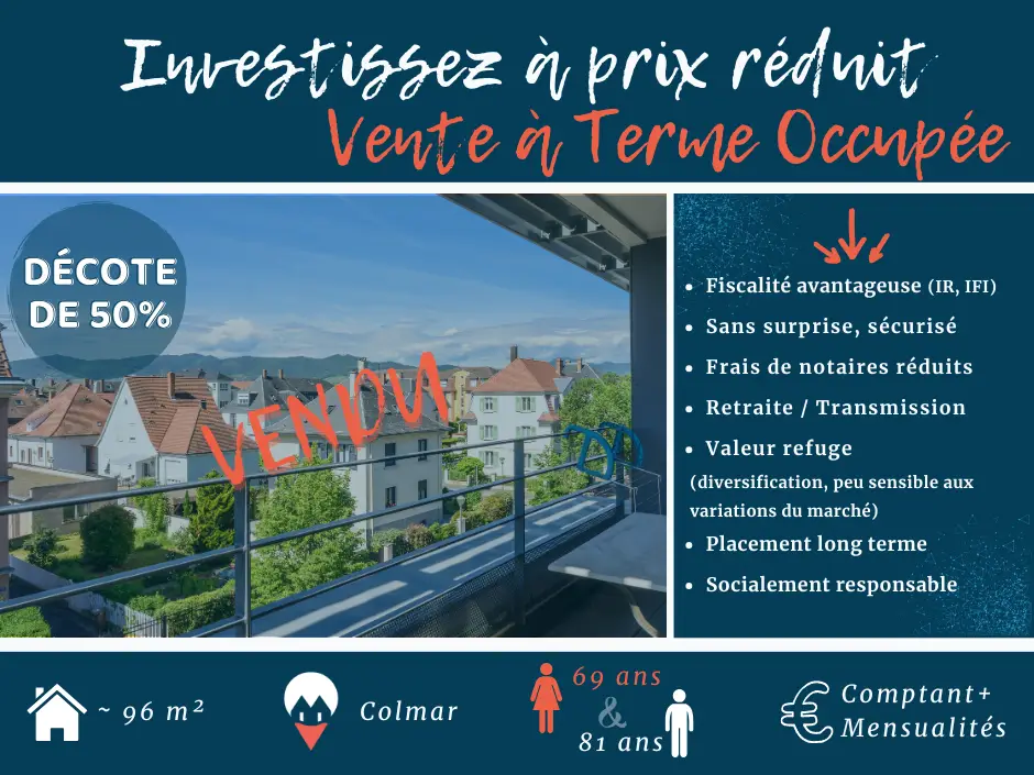 Colmar vente a terme occupee haut rhin Alsace