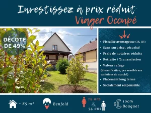 Maison en viager occupé sans rente Benfeld (Bas-Rhin - Alsace)