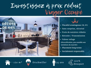 Maison viager occupé Orschwiller (Selestat - Bas-Rhin - Alsace)