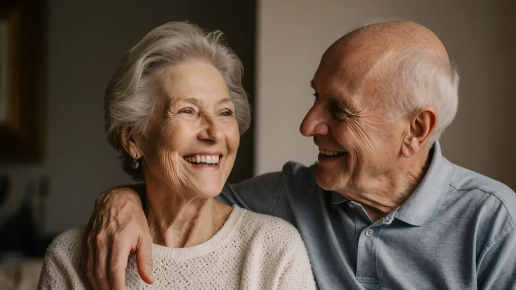 2 personnes âgées souris grace au viager