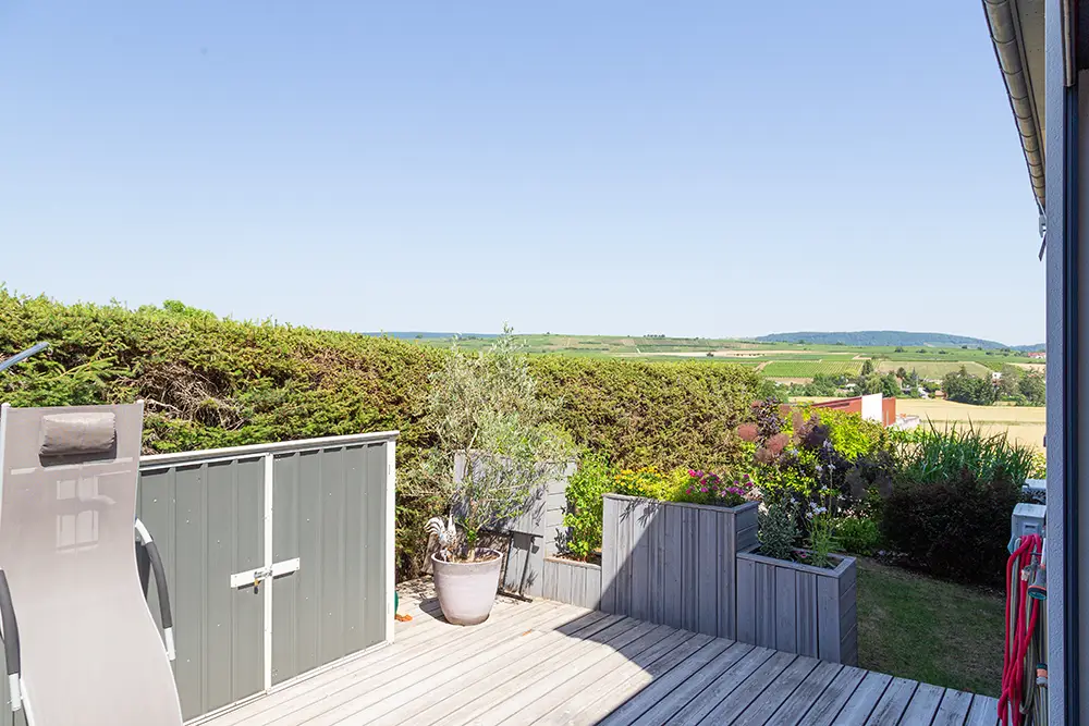Maison viager occupé sans rente Dangolsheim - libre dans 15 ans Maison récente en viager occupé Dangolsheim vue terrasse