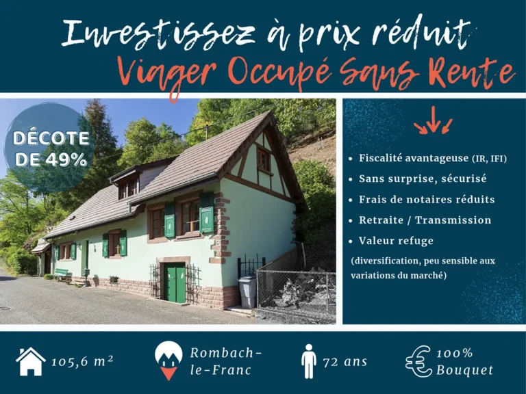 Viager Colmar - Spécialiste viager Haut-Rhin Viager occupé Rombach le Franc
